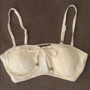 Beige lace bralette